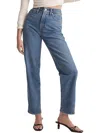 MADEWELL THE PERFECT VINTAGE WOMENS HIGH-RISE DISTRESSED STRAIGHT LEG JEANS