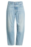 Madewell The Petite Darted Barrel Leg Jeans In Edmonson Wash