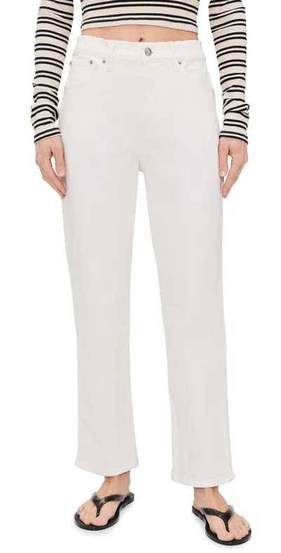 Madewell The Petite Longline Straight Jean In Tile White Tile White