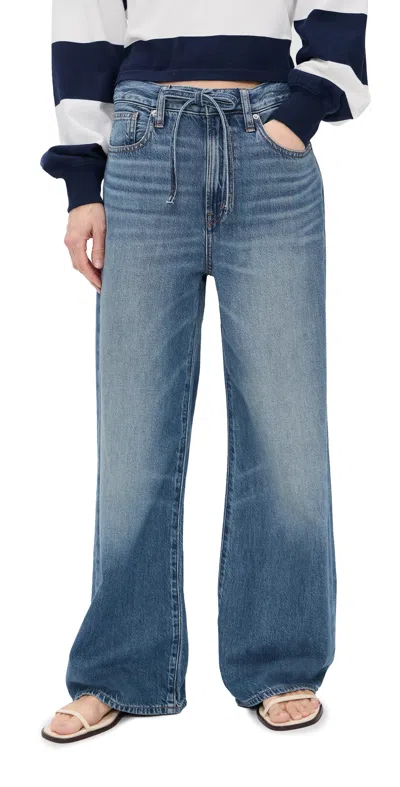 Madewell The Petite Ultimate Wide-leg Jean In Airy Denim Pickett Wash In Blue