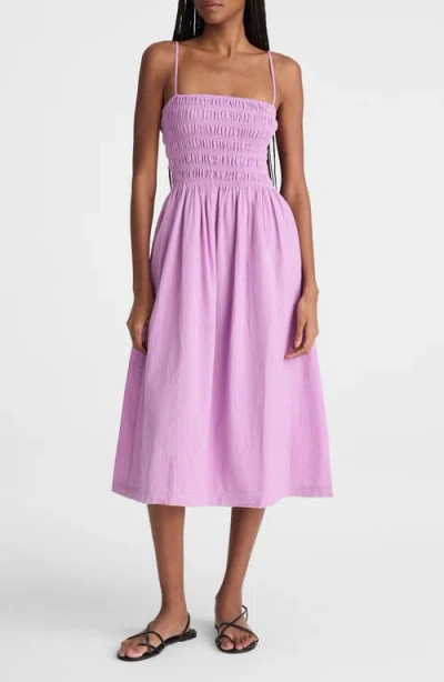 Madewell Peony Midi Dress Warm Wisteria In Purple