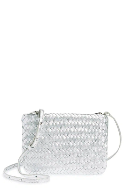 Madewell The Puff Crossbody Bag In Bright Silver