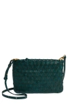 Madewell The Puff Woven Crossbody Bag In Ancient Forest