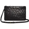 Madewell Puffy Woven Crossbody Bag In True Black