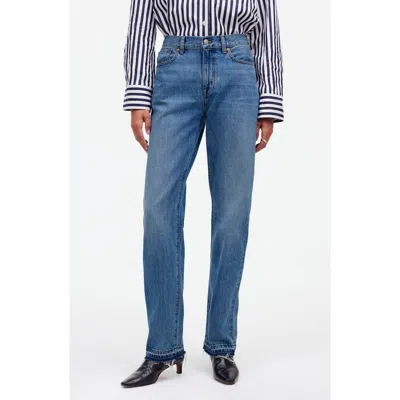Madewell The Rail Straight Leg Jeans In Reston Wash