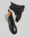 Madewell The Rayna Ng667-001 Boots Women's Us 5.5 Black Leather Lace Up Zpo3142