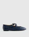 Madewell The Remy Crisscross Mary Jane Flat In Blue