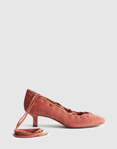 Madewell The Remy Lace-up Pump In Pink