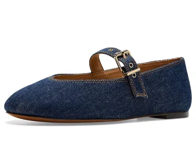 Madewell The Remy Mary Jane Flat In Woven Leather Women's Shoes Dark Denim Multi: 6 M In Black
