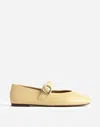 Madewell The Remy Mary Jane Flat: Sculptural Buckle Edition In Yellow Clay