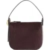 Madewell The Sculpted Metal Genuine Calf Hair Wristlet Bag In Brown