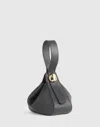 Madewell The Sculpted Metal Wristlet Bag In Black
