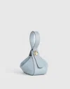 Madewell The Sculpted Metal Wristlet Bag In Blue