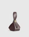 Madewell The Sculpted Metal Wristlet Bag In Brown