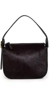 Madewell The Sculpted Metal Wristlet Bag In Haircalf Chocolate Raisin In Brown