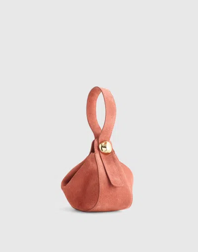 Madewell The Sculpted Metal Wristlet Bag In Pink
