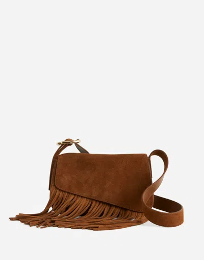 Madewell The Sculptural Buckle Crossbody Bag In Aged Cognac