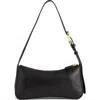 Madewell The Sculptural Buckle Leather Shoulder Bag In True Black