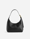 Madewell The Sculptural-buckle Shoulder Bag In True Black