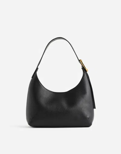 Madewell The Sculptural-buckle Shoulder Bag In True Black