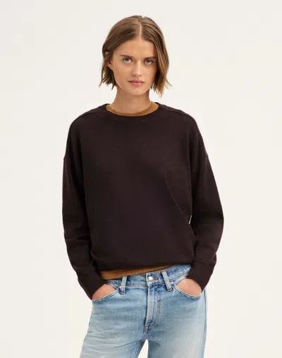 Madewell The Shay Crewneck Sweatshirt In Brown
