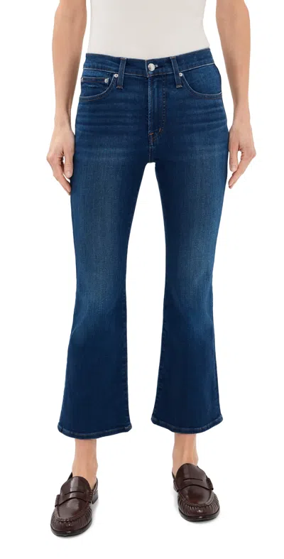 Madewell The Short Stretch Flare Crop Jeans Osgoode Wash In Blue
