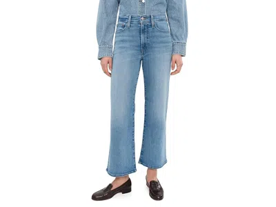 Madewell The Short Wide-leg Crop Jeans Super Stretch Denim In Blue