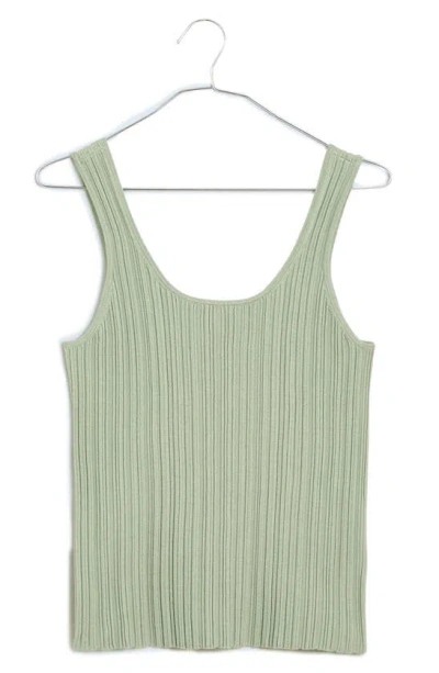 Madewell The Signature Knit Scoop Neck Sweater Tank In Pistachio