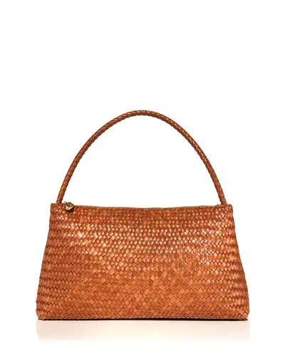 Madewell The Signature Woven Collection Large Leather Shoulder Bag In Brown