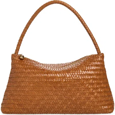 Madewell The Signature Woven Collection Leather Shoulder Bag In Brown