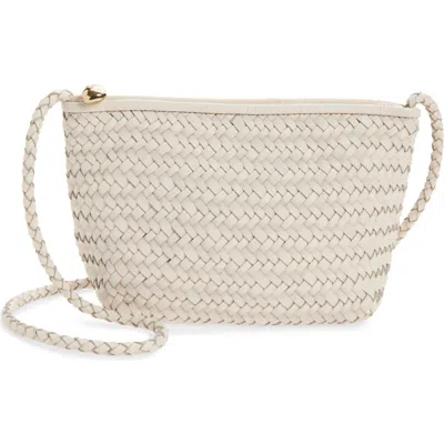 Madewell The Signature Woven Leather Crossbody Bag In Neutral