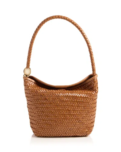 Madewell The Signature Woven Leather Shoulder Bag In Brown