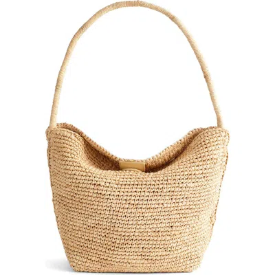 Madewell The Signature Woven Raffia Shoulder Bag In Brown