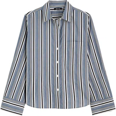 Madewell The Signature Y-neck Shirt In Multi