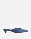 Madewell The Simone Kitten-heel Mules In Basalt Blue