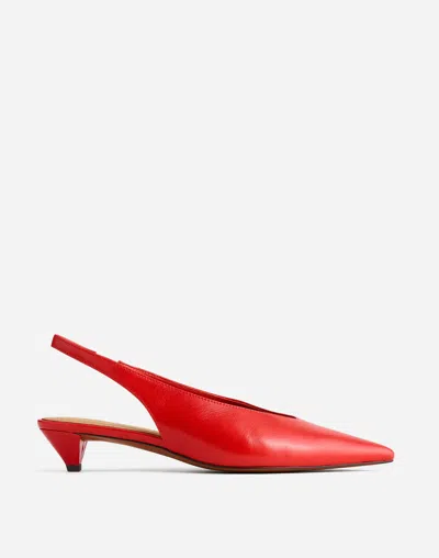 Madewell The Simone Kitten-heel Slingback Pumps In Bandana Red