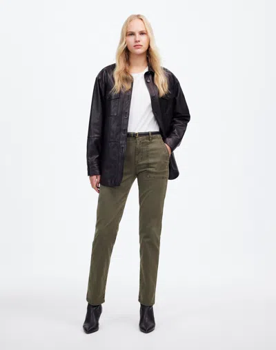 Madewell The Slim Straight Utility Pant In Faded Ivy