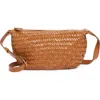 Madewell The Sling Woven Leather Crossbody Bag In Light Caramel