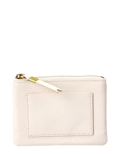Madewell The Small Travel Zip Leather Pouch In Grey