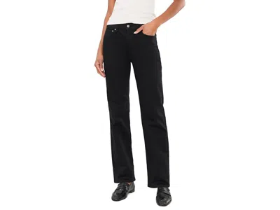 Madewell The Straight Jean In Super Stretch Denim Women's Jeans Black Rinse Wash: 31, Cotton/denim/elastane