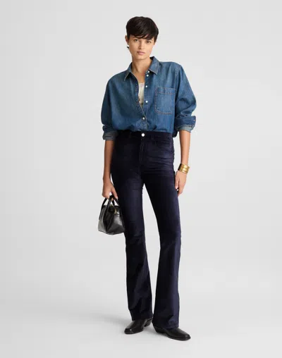 Madewell The Stretch Flare Pant In Blue