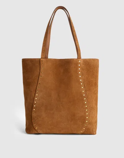Madewell The Studded Tote In Brown