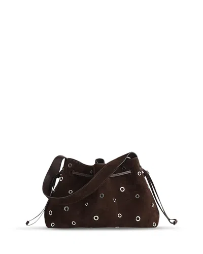 Madewell The Suede Drawstring Shoulder Bag In Brown
