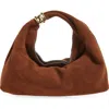 Madewell The Suede Mini Ring Pouch In Brown