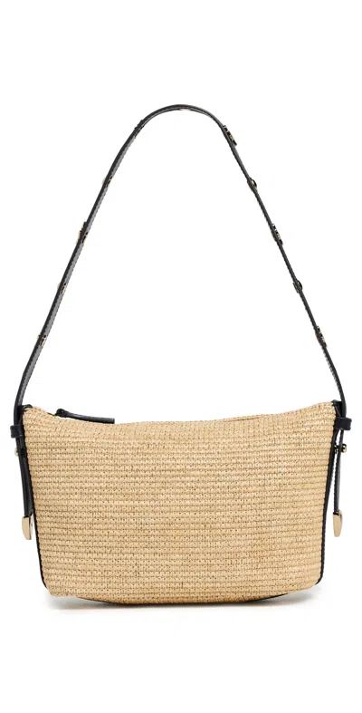 Madewell The Sun Medallion Straw Shoulder Bag Natural Multi