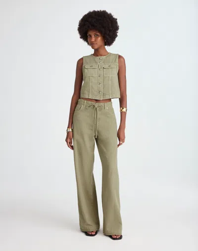 Madewell The Superwide-leg Jean In Green