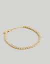 Madewell Tennis Bracelet In Pale Gold