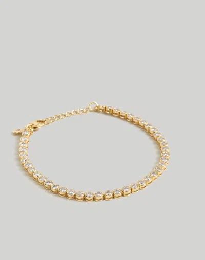 Madewell Tennis Bracelet In Pale Gold