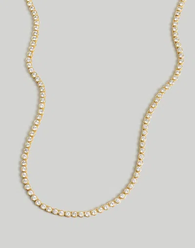 Madewell Tennis Necklace In Pale Gold
