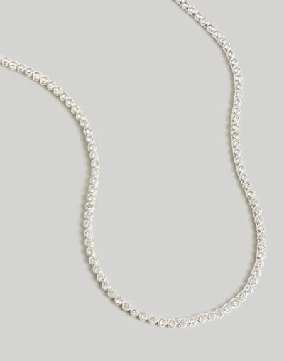 Madewell Tennis Necklace In Polished Silver